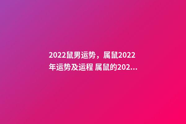 2022鼠男运势，属鼠2022年运势及运程 属鼠的2022年运势如何男鼠，属鼠2022年运势运程-第1张-观点-玄机派